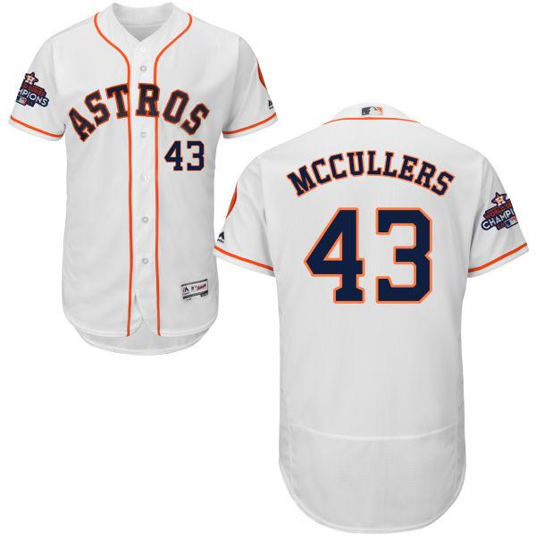 Astros #43 Lance McCullers White Flexbase Authentic Collection World Series Champions Stitched MLB Jersey